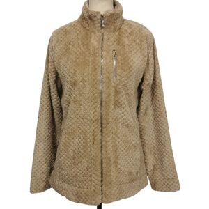 NWT Calvin Klein Full Zip Mock Neck Teddy Faux Fur Jacket - Sz S